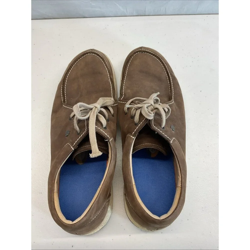 Finn Comfort Brown Leather Moc Toe Lace Up Shoes Size‎ 9.5 - Picture 4 of 12